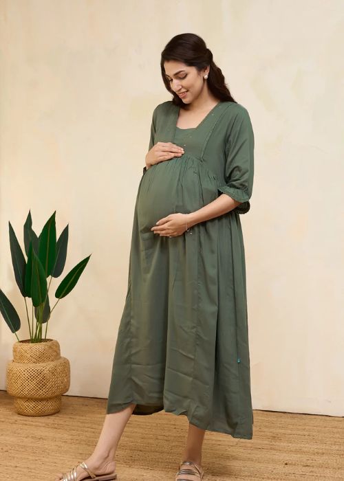 Embellished Maternity Dress