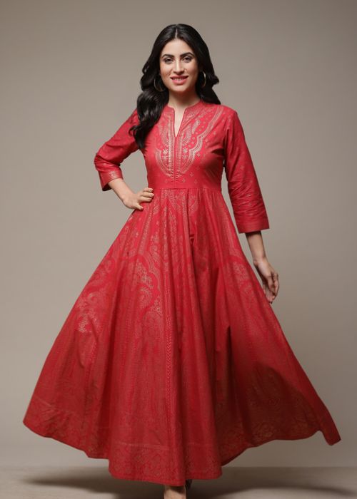 Saajh  Straight Printed Dress